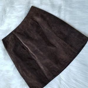 Suede Leather Skirt